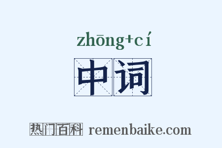 中词是什么意思的图片